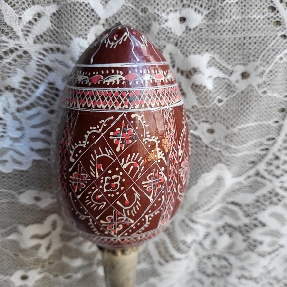 Vintage Ukrainian Pysanky  Hand Painted Egg - Picture 6 of 6